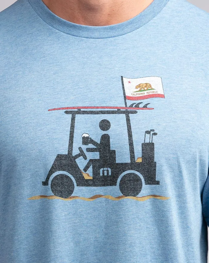 Men Tees TravisMathew EUREKA TEE Heather Blue Men Tees TravisMathew EUREKA TEE Heather Blue