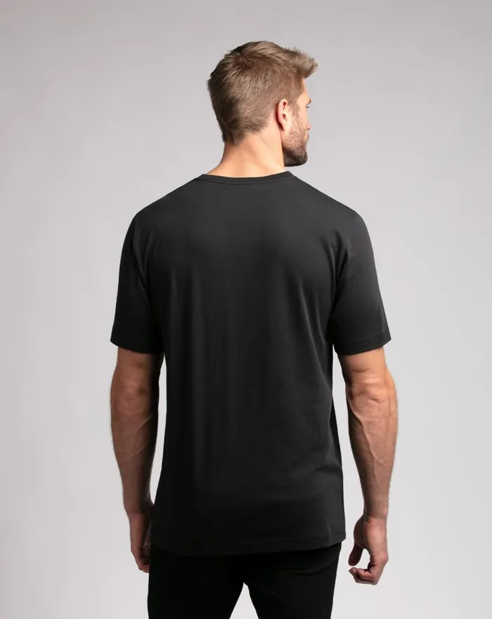 Men Tees TravisMathew LIQUID SUNSHINE TEE Black Men Tees TravisMathew LIQUID SUNSHINE TEE Black