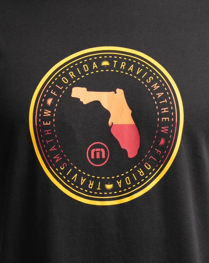 Men Tees TravisMathew LIQUID SUNSHINE TEE Black Men Tees TravisMathew LIQUID SUNSHINE TEE Black