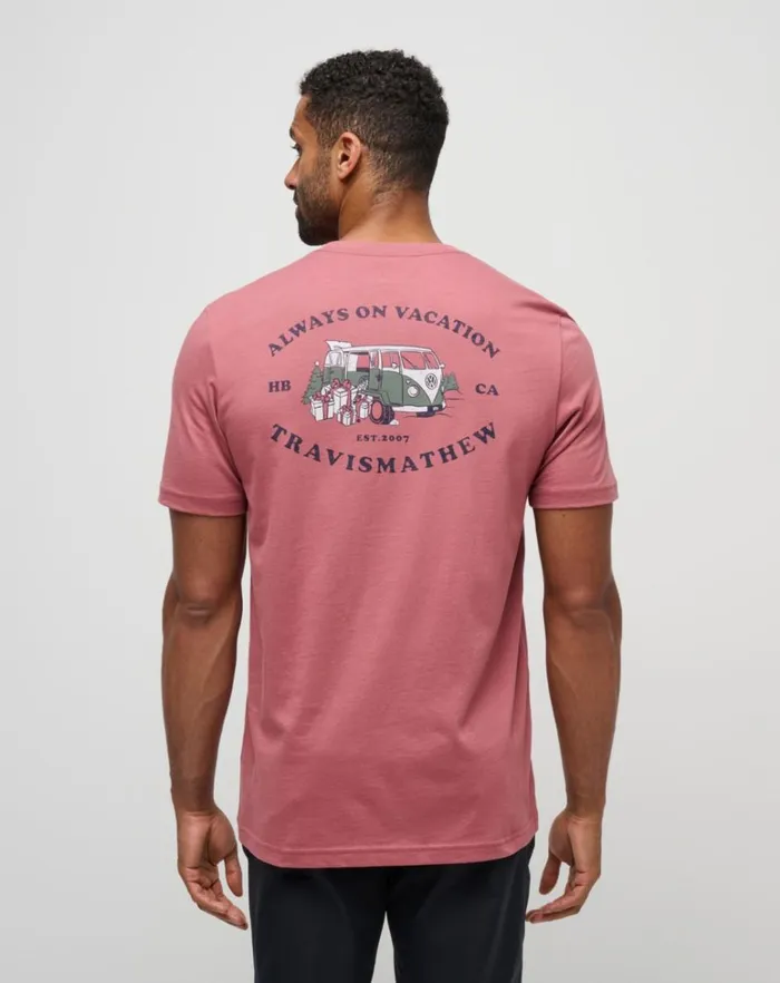Men Tees TravisMathew LITTLE DRUMMER TEE Roan Rouge