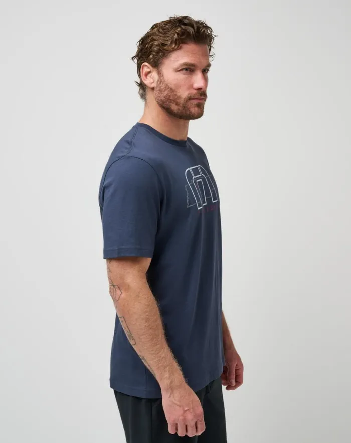 Men Tees TravisMathew LOCAL PHRASES TEE Blue Nights