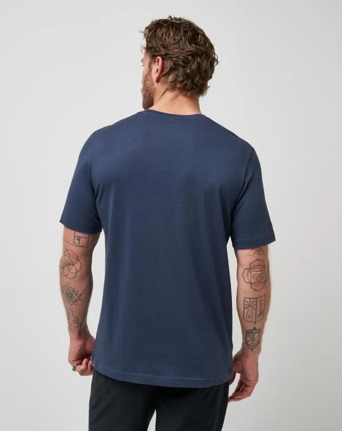 Men Tees TravisMathew LOCAL PHRASES TEE Blue Nights