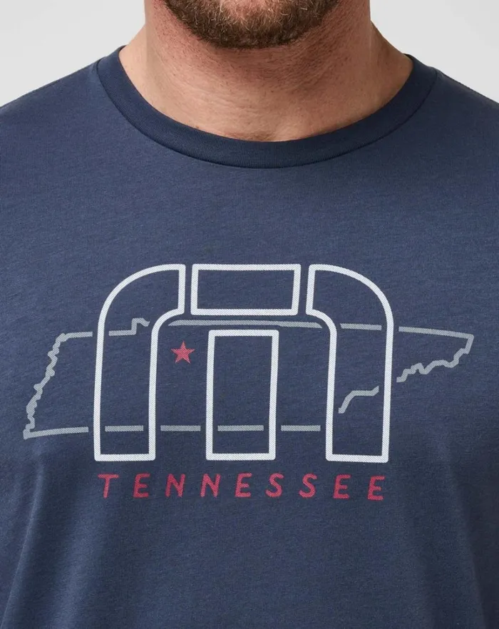 Men Tees TravisMathew LOCAL PHRASES TEE Blue Nights