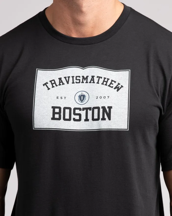 Men Tees TravisMathew TAKE THE T TEE Black Men Tees TravisMathew TAKE THE T TEE Black