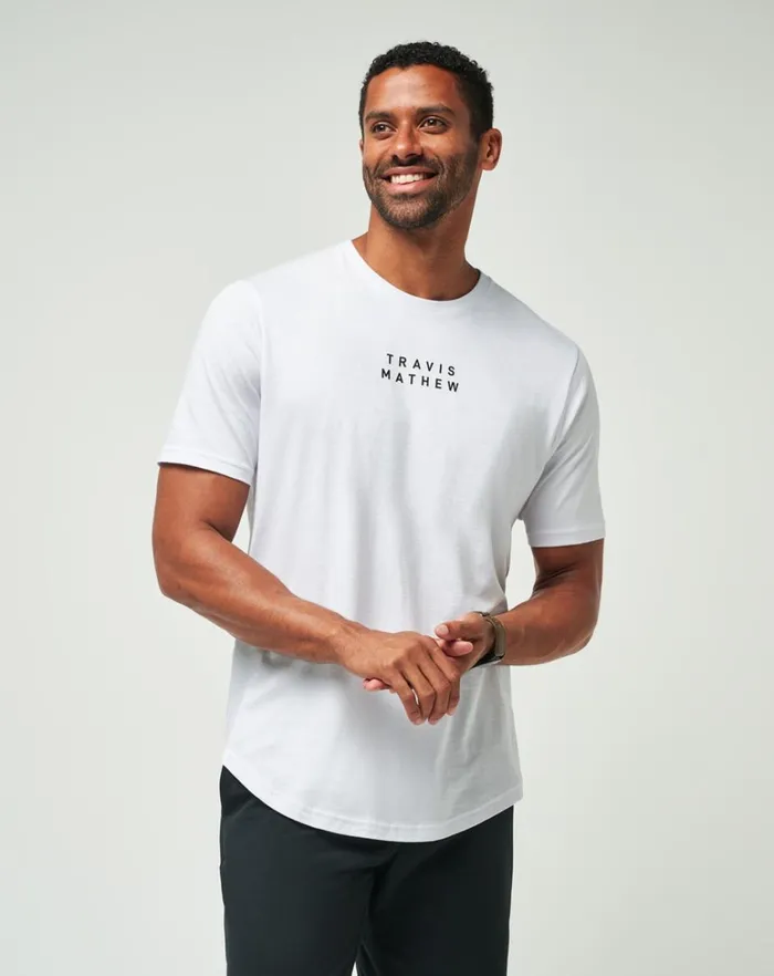 Men Tees TravisMathew TM SCOOP TEE White