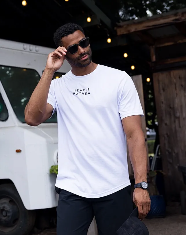 Men Tees TravisMathew TM SCOOP TEE White Men Tees TravisMathew TM SCOOP TEE White