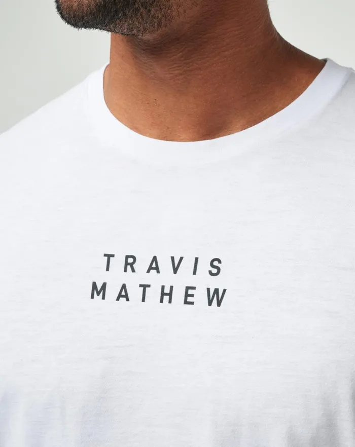 Men Tees TravisMathew TM SCOOP TEE White Men Tees TravisMathew TM SCOOP TEE White