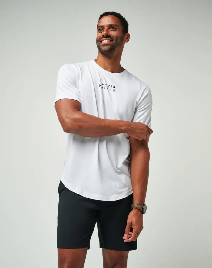 Men Tees TravisMathew TM SCOOP TEE White Men Tees TravisMathew TM SCOOP TEE White