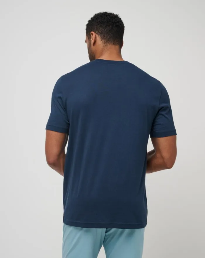 Men Tees TravisMathew WARM RAIN TEE Total Eclipse