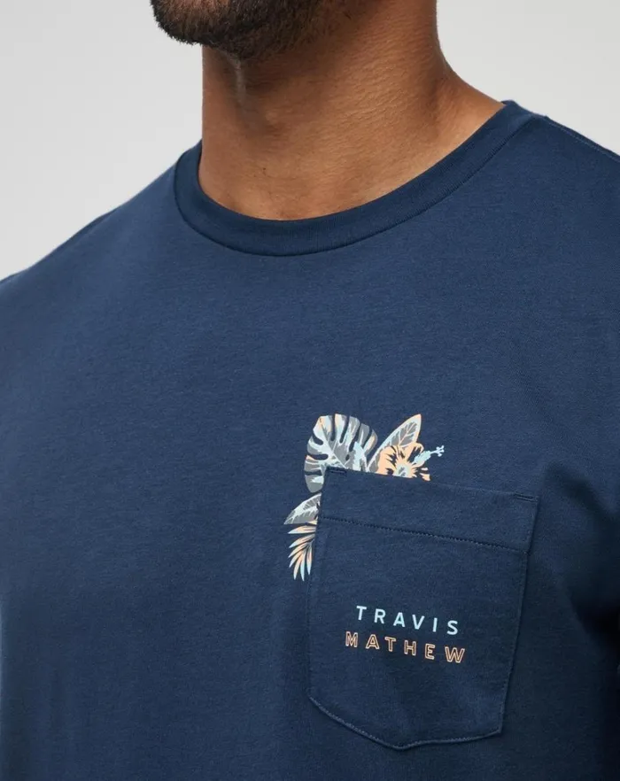 Men Tees TravisMathew WARM RAIN TEE Total Eclipse