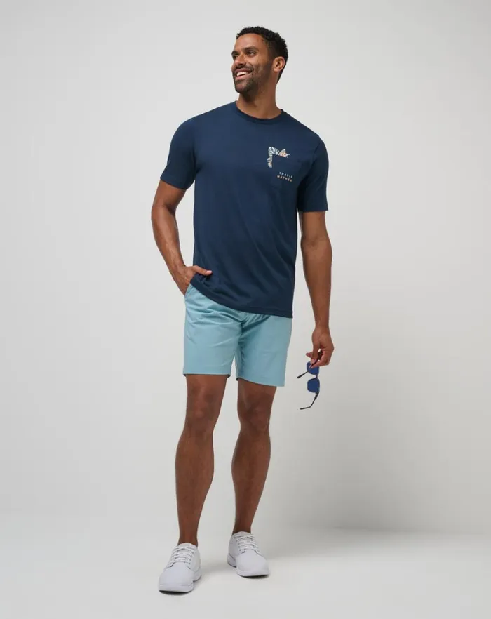 Men Tees TravisMathew WARM RAIN TEE Total Eclipse