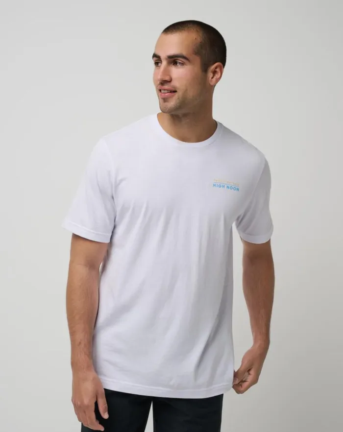 Men Tees TravisMathew WATER HAZARD TEE White Men Tees TravisMathew WATER HAZARD TEE White