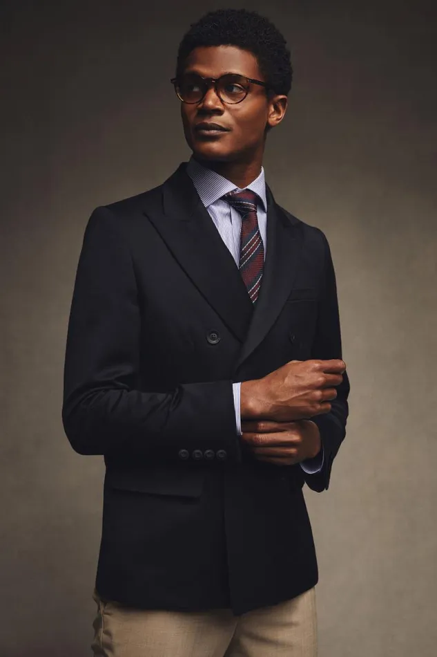 Men The Double Breasted Blazer Black Barathea Holland Cooper Blazers Men The Double Breasted Blazer Black Barathea Holland Cooper Blazers