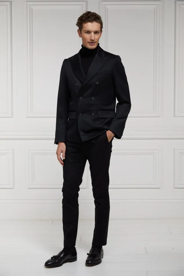 Men The Double Breasted Blazer Black Barathea Holland Cooper Blazers Men The Double Breasted Blazer Black Barathea Holland Cooper Blazers