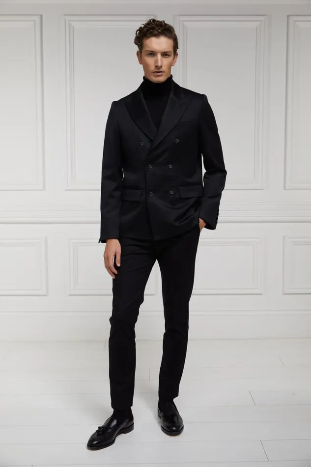 Men The Double Breasted Blazer Black Barathea Holland Cooper Blazers Men The Double Breasted Blazer Black Barathea Holland Cooper Blazers