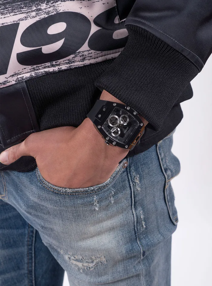 Men Watches GUESS Black Phoenix Silicone Watch Men Watches GUESS Black Phoenix Silicone Watch