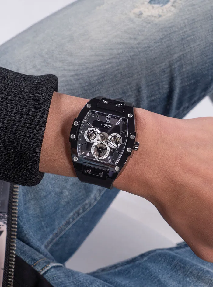 Men Watches GUESS Black Phoenix Silicone Watch Men Watches GUESS Black Phoenix Silicone Watch