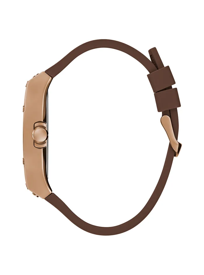 Men Watches GUESS Brown Falcon Silicone Watch