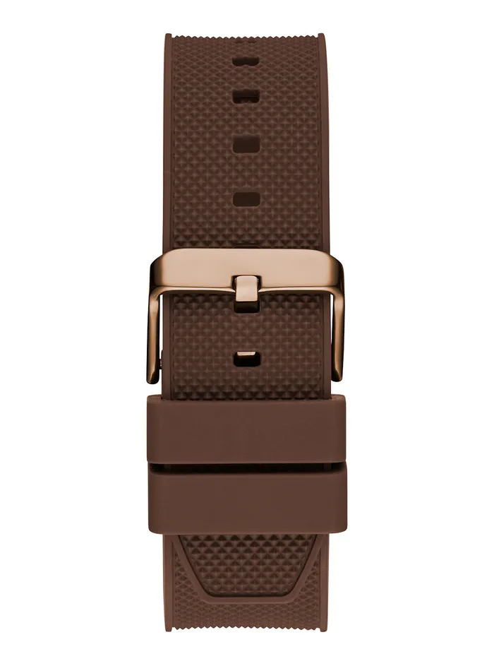 Men Watches GUESS Brown Falcon Silicone Watch