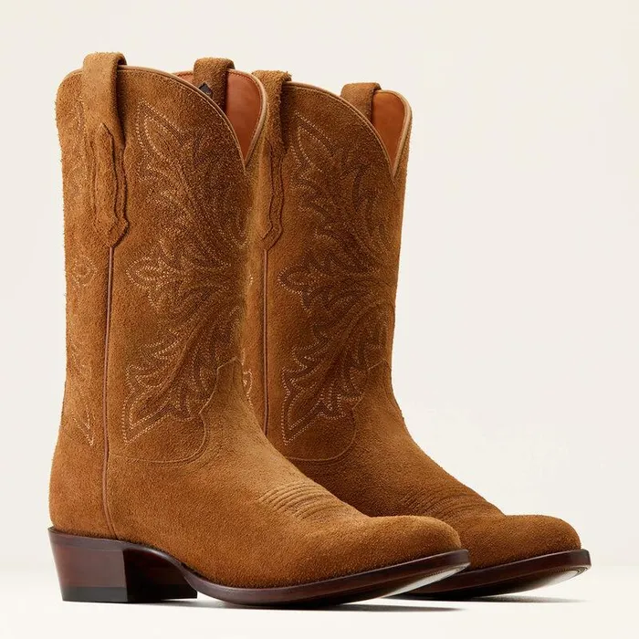 Men Western Boots Ariat Bench Made James Western Boot Oiled Tan Roughout