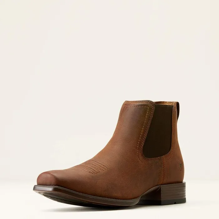 Men Western Boots Ariat Booker Ultra Square Toe Western Boot Rough Tan