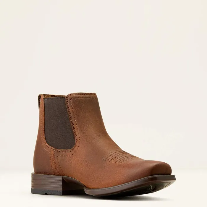 Men Western Boots Ariat Booker Ultra Square Toe Western Boot Rough Tan