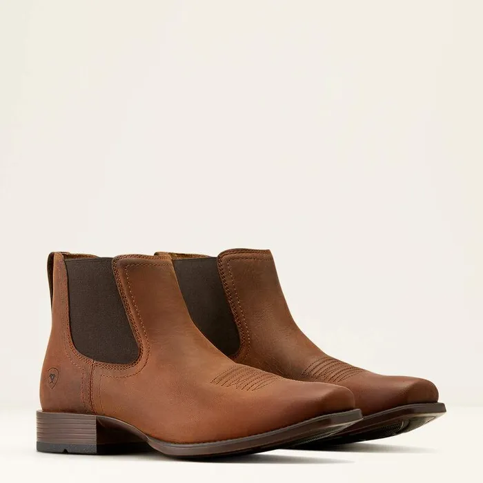 Men Western Boots Ariat Booker Ultra Square Toe Western Boot Rough Tan