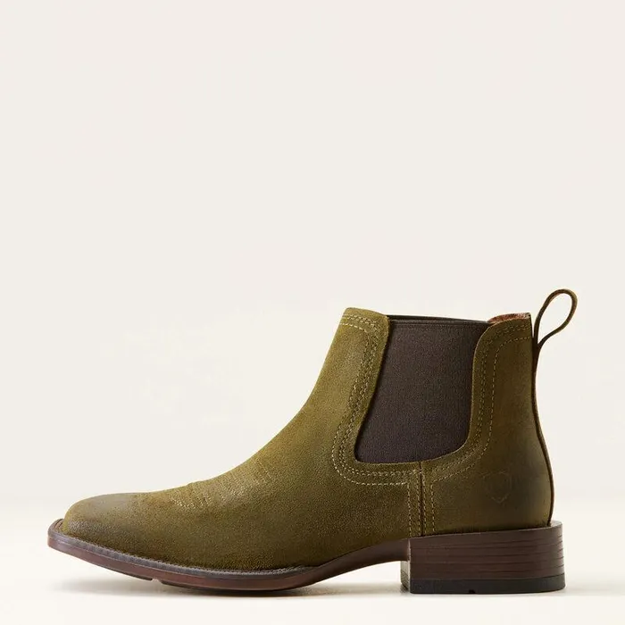 Men Western Boots Ariat Booker Ultra Western Boot Olive Suede