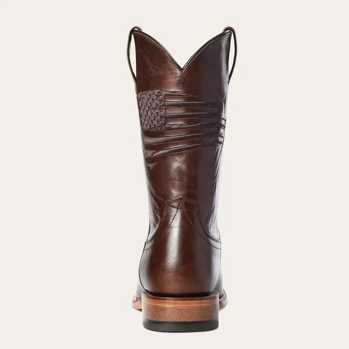 Men Western Boots Ariat Circuit Patriot Square Toe Western Boot Bar Top Brown Men Western Boots Ariat Circuit Patriot Square Toe Western Boot Bar Top Brown