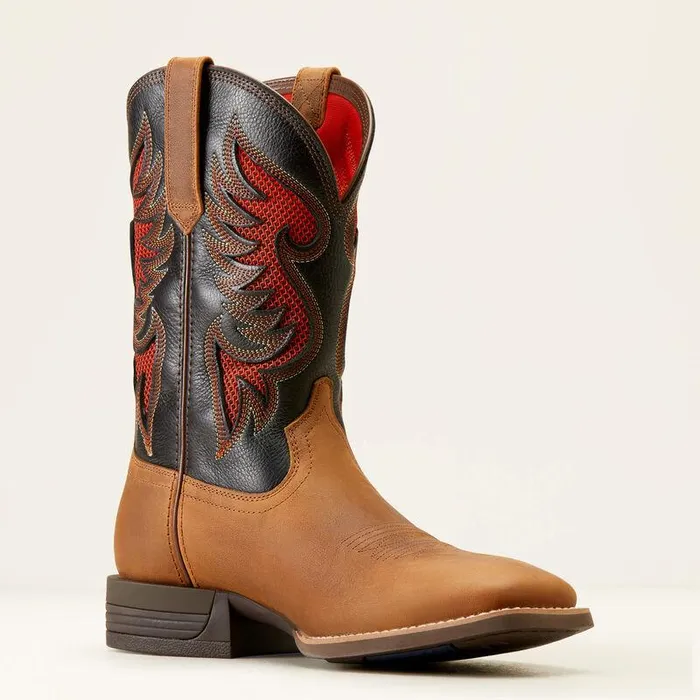Men Western Boots Ariat Cowpuncher VentTEK Cowboy Boot Sorrel Crunchblack Deertan Men Western Boots Ariat Cowpuncher VentTEK Cowboy Boot Sorrel Crunchblack Deertan