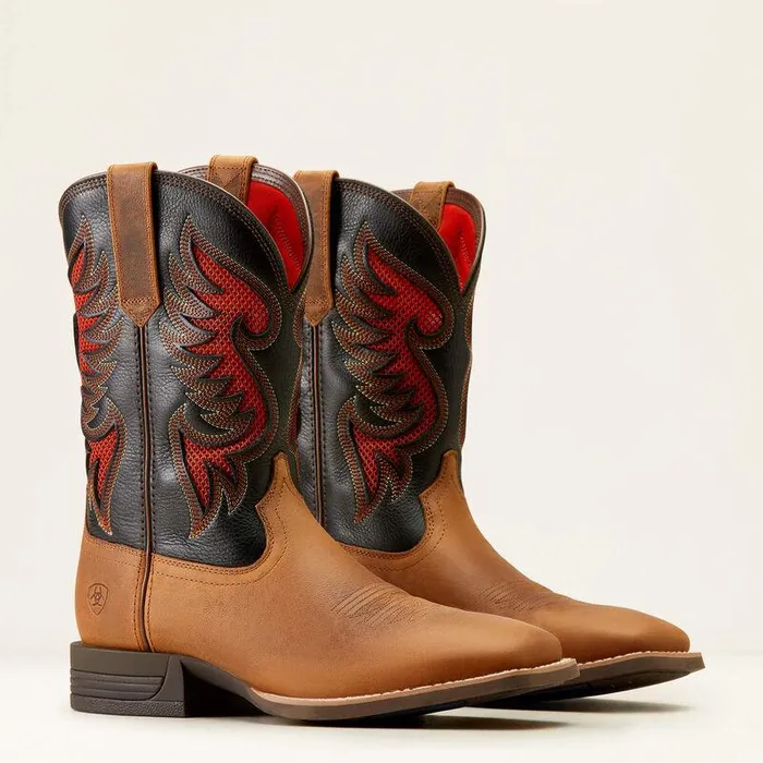 Men Western Boots Ariat Cowpuncher VentTEK Cowboy Boot Sorrel Crunchblack Deertan Men Western Boots Ariat Cowpuncher VentTEK Cowboy Boot Sorrel Crunchblack Deertan