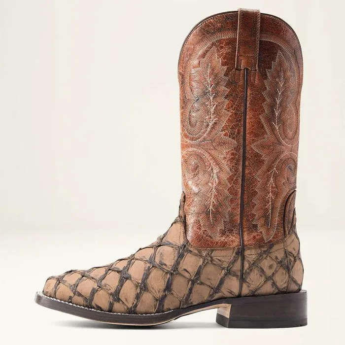 Men Western Boots Ariat Deep Water Western Boot Aged Tan Piraruci
