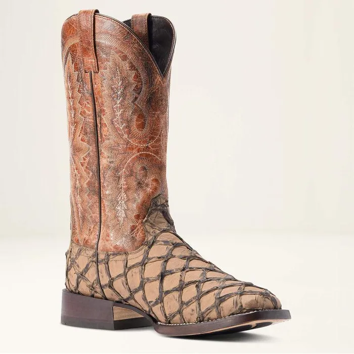 Men Western Boots Ariat Deep Water Western Boot Aged Tan Piraruci