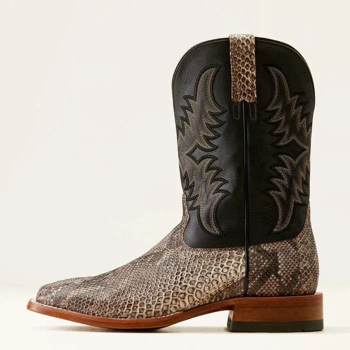 Men Western Boots Ariat Dry Gulch Cowboy Boot Tan Pythonancient Black