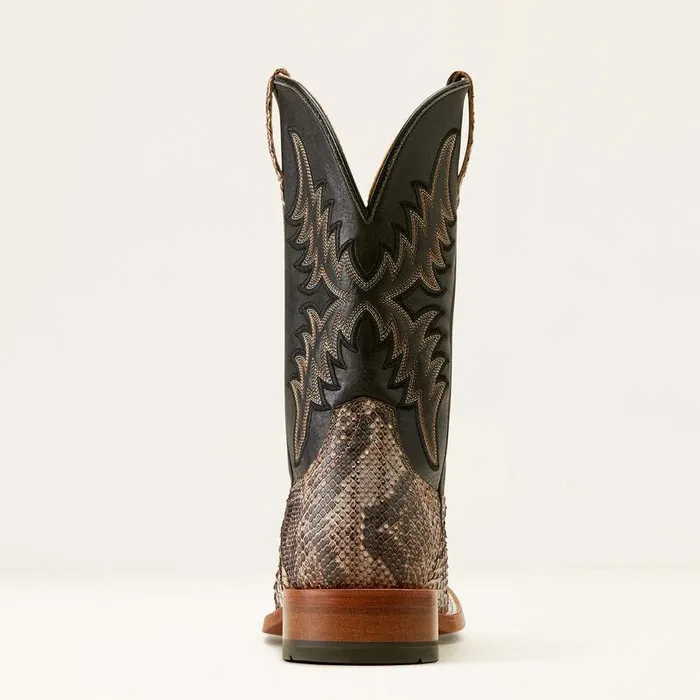 Men Western Boots Ariat Dry Gulch Cowboy Boot Tan Pythonancient Black