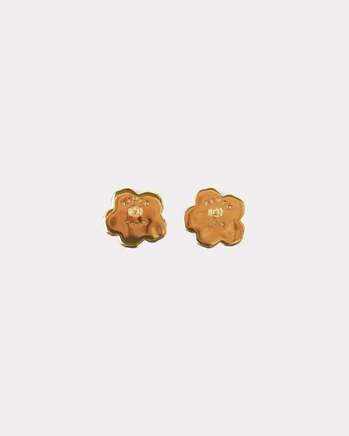 MenWomen 039Boke Flower039 Large Earrings Gold Kenzo Pins And Jewelry