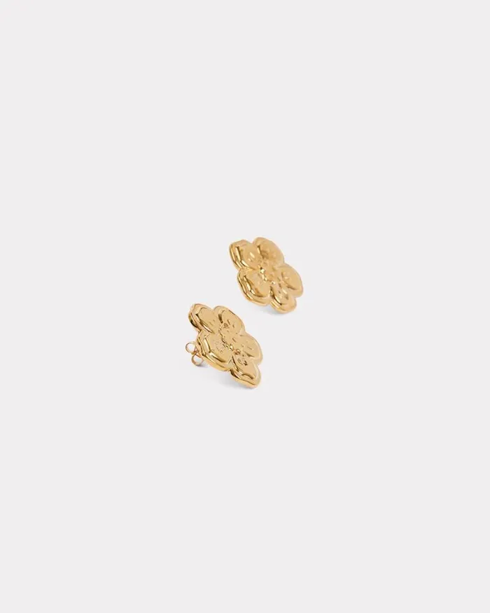 MenWomen 039Boke Flower039 Large Earrings Gold Kenzo Pins And Jewelry