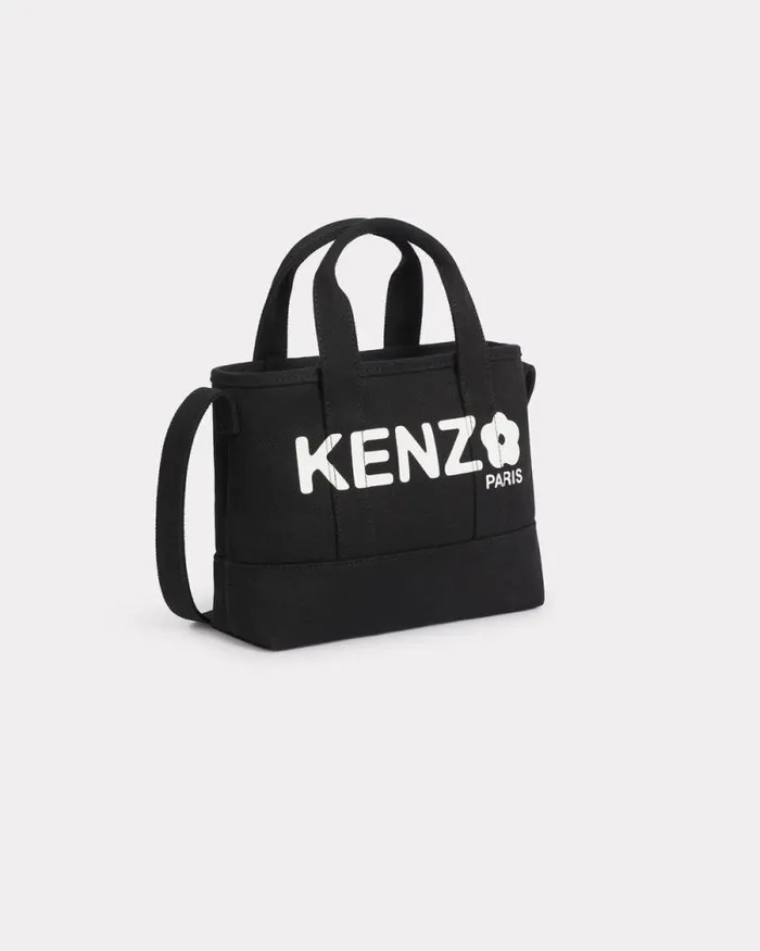 MenWomen 039Boke Flower 20039 Small Tote Bag In Canvas Black Kenzo Bags