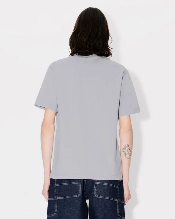 MenWomen 039KENZO Jungle Heart039 Tshirt In Cotton Misty Grey Kenzo Tshirts And Polos