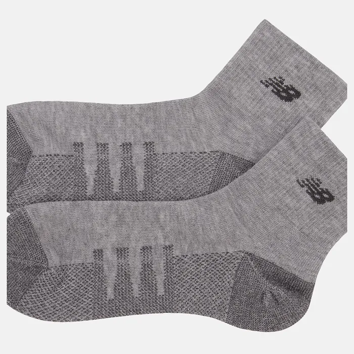 MenWomen Coolmax Quarter Socks 2 Pack Grey New Balance Socks