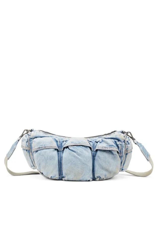 MenWomen Diesel Crossbody Bags REEDITION TRAVEL 3000 SHOULDER BAG X Light Blue