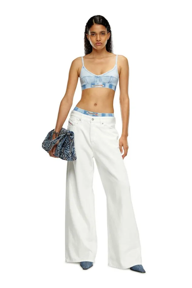 MenWomen Diesel Jeans Relaxed Jeans 1996 DSire 09I41 White
