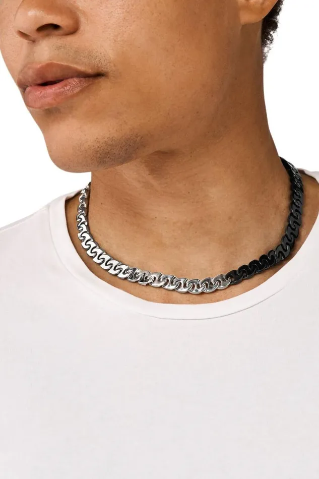 MenWomen Diesel Jewelry DX1530931 Silverblack