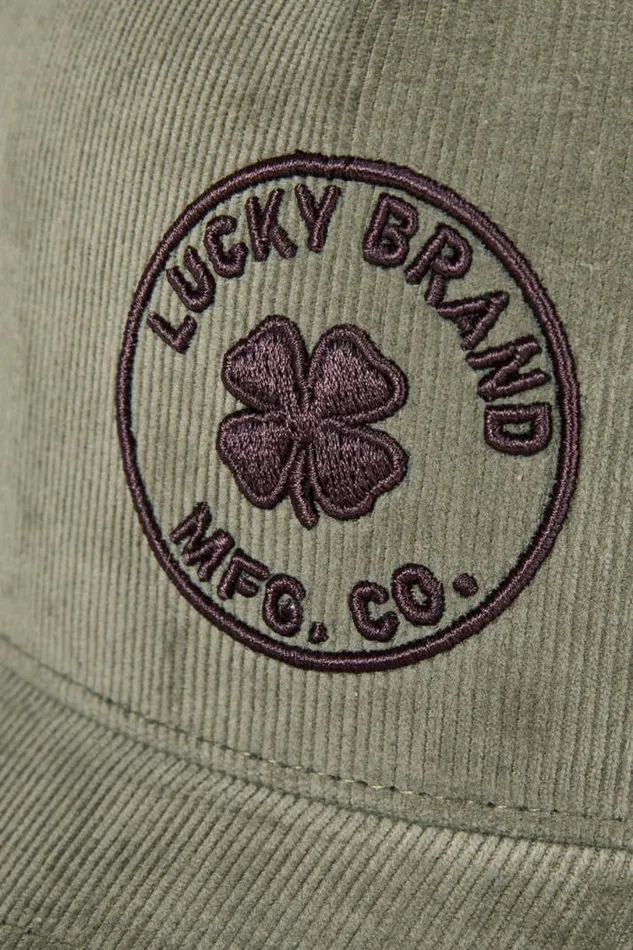 MenWomen Lucky Brand Hats Lucky Mfg Co Emb Cord Hat Bright Green