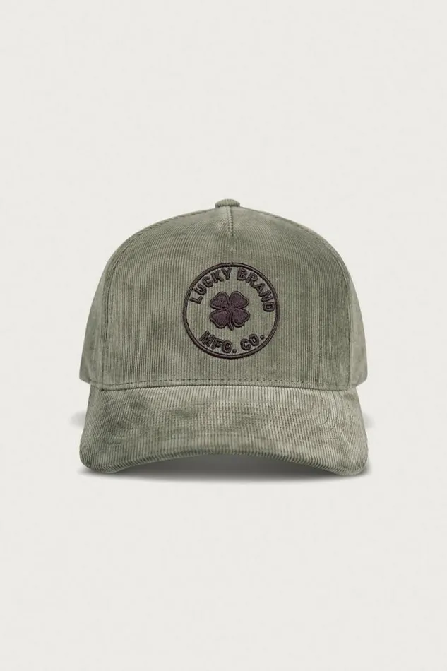 MenWomen Lucky Brand Hats Lucky Mfg Co Emb Cord Hat Bright Green