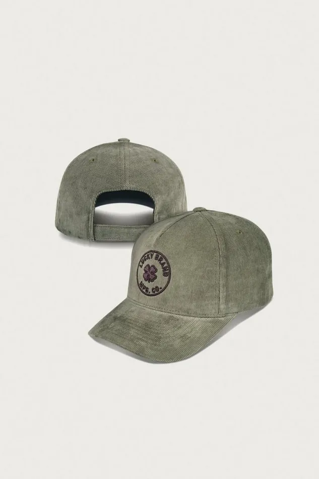 MenWomen Lucky Brand Hats Lucky Mfg Co Emb Cord Hat Bright Green