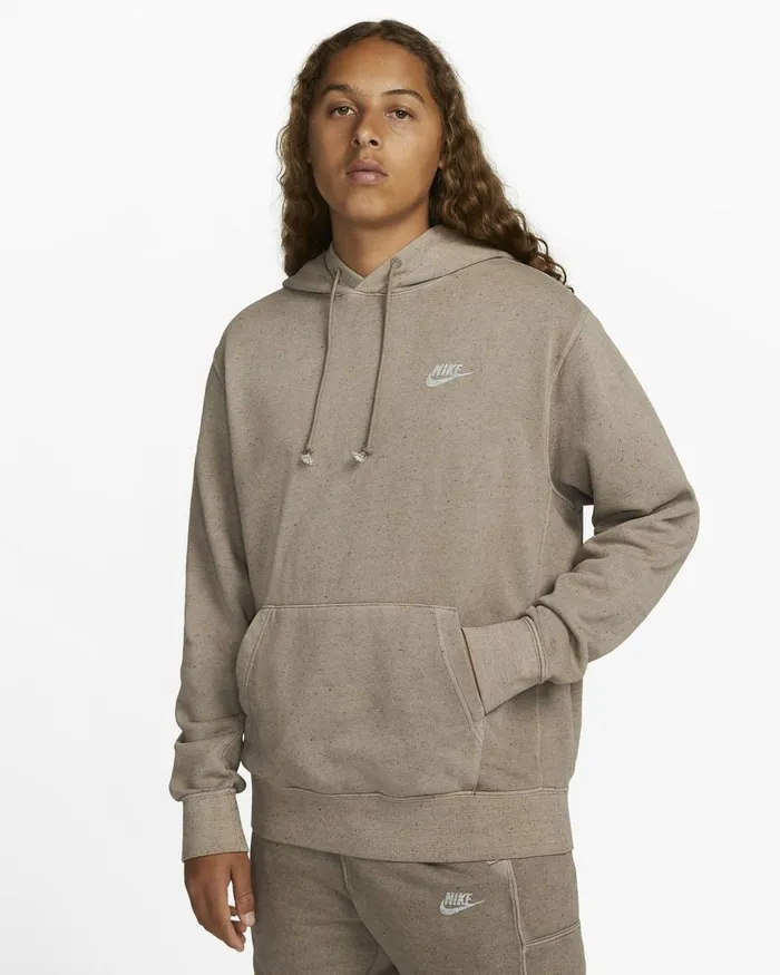 MenWomen Nike Hoodies And Sweatshirts Club Fleece Olive Grey
