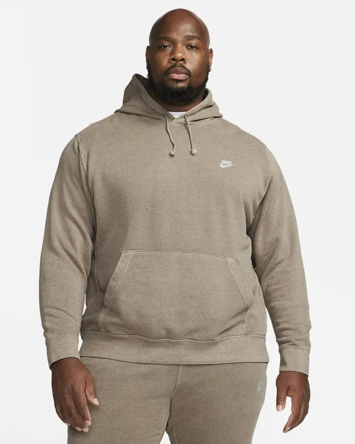 MenWomen Nike Hoodies And Sweatshirts Club Fleece Olive Grey