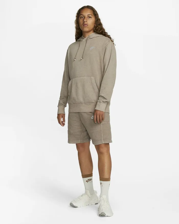 MenWomen Nike Hoodies And Sweatshirts Club Fleece Olive Grey