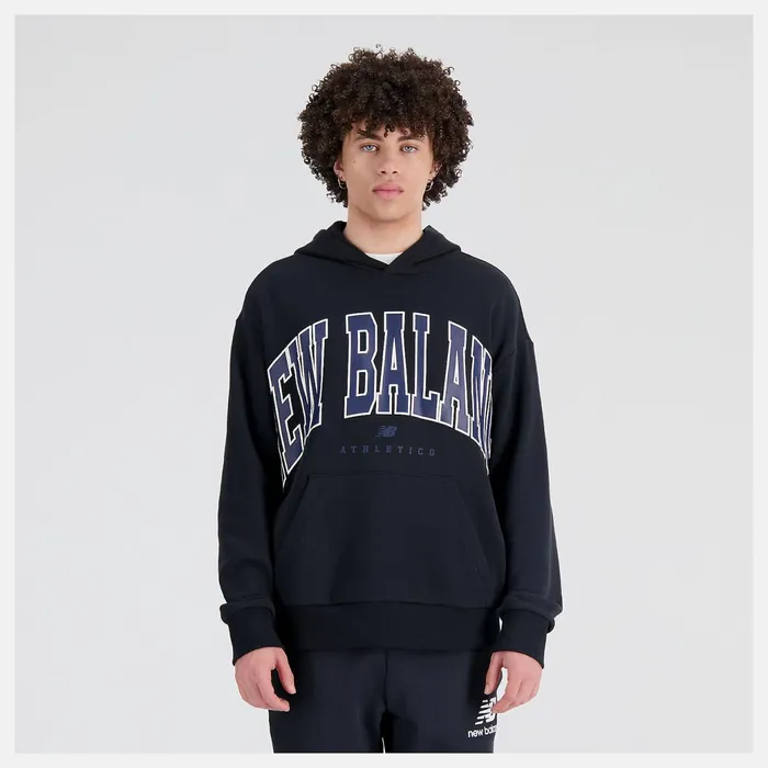 MenWomen Unissentials Warped Classics French Terry Hoodie Black New Balance Matching Sets